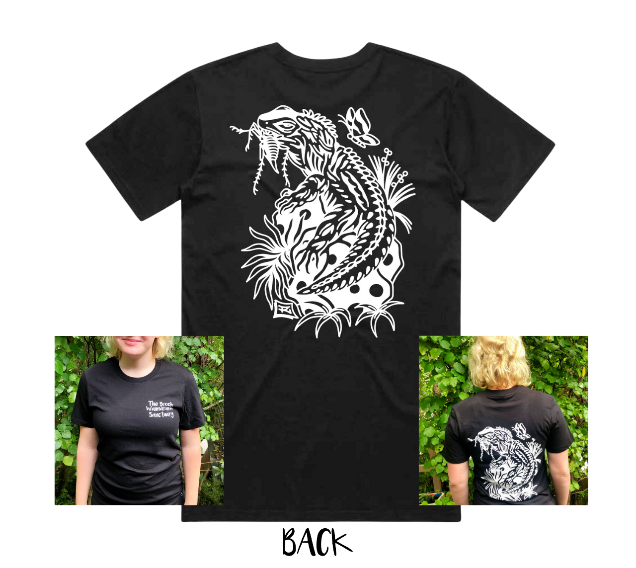Tuatara short sleeve t-shirt (unisex, black)